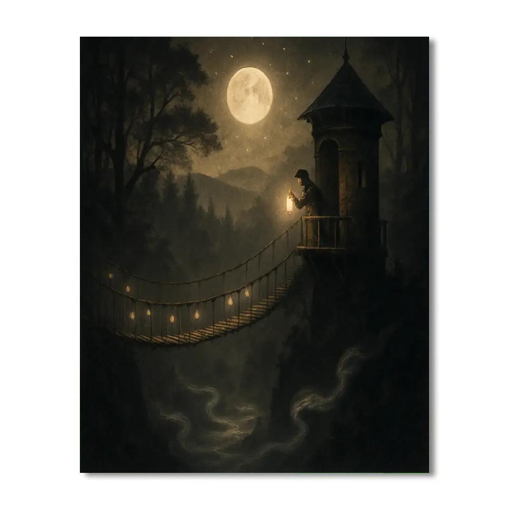 Gossamer Bridge Of Lanterns paint by color