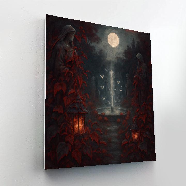 Silvervine Haunted Garden painting number kit