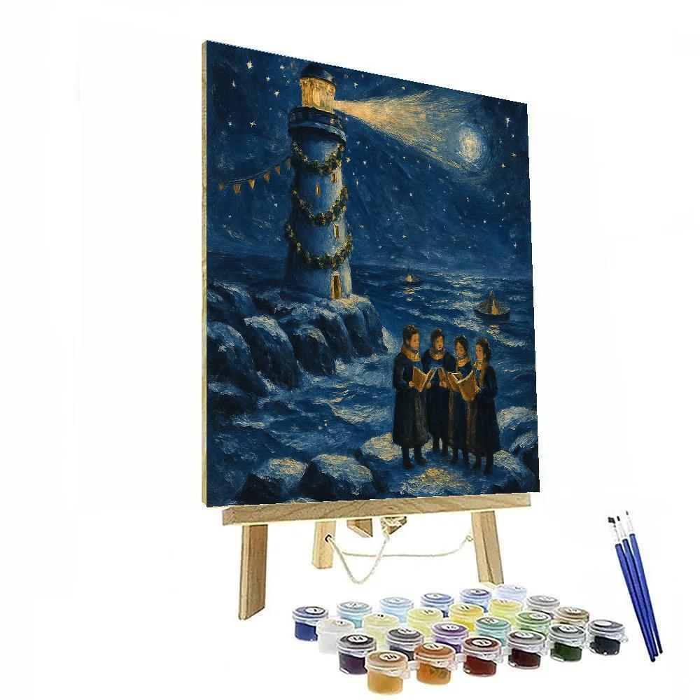 Merry Lighthouse Watch Paint by numbers art