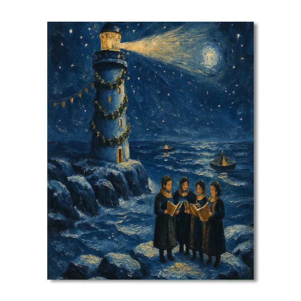 Merry Lighthouse Watch Paint by numbers art