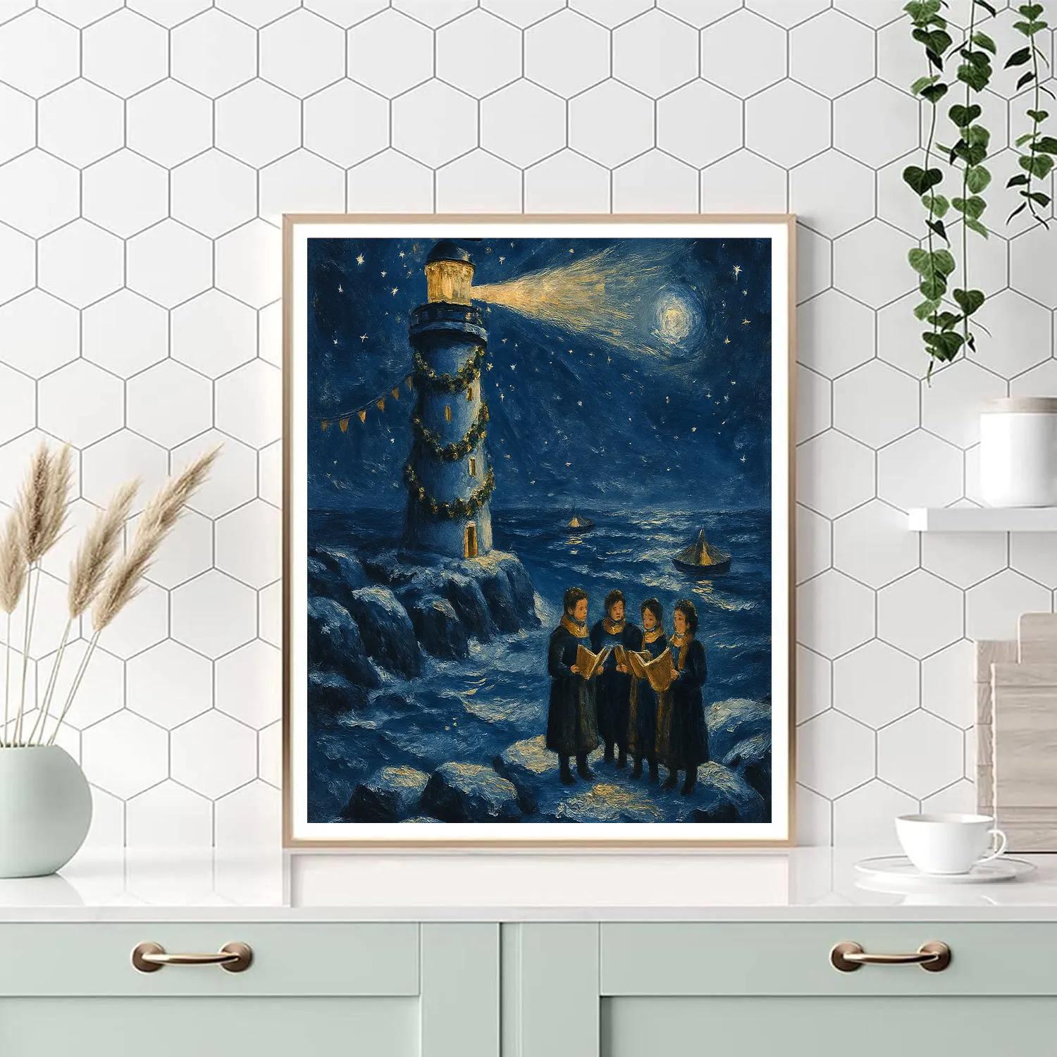 Merry Lighthouse Watch Paint by numbers art