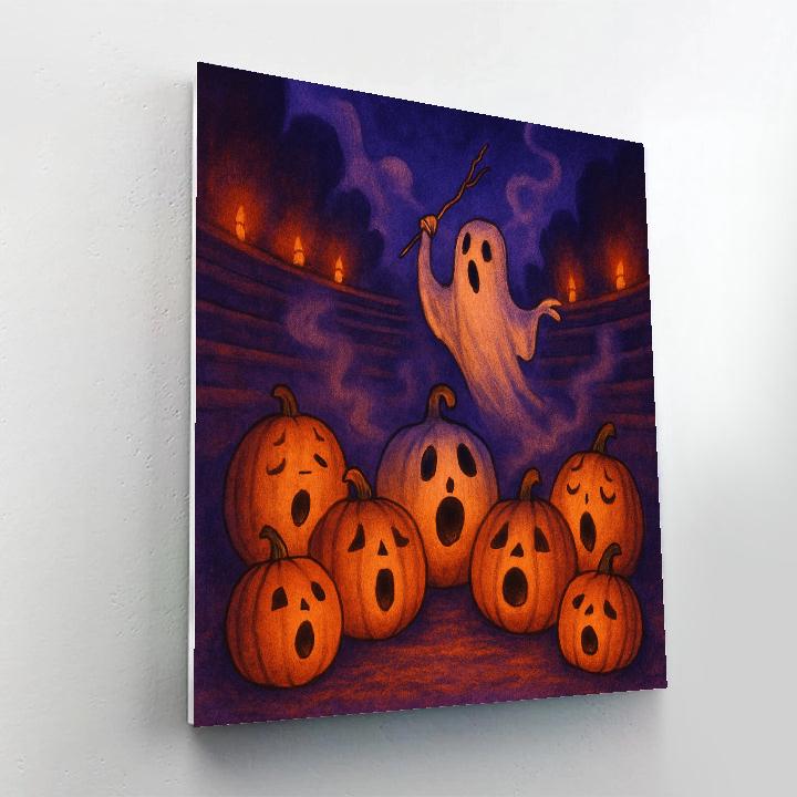 Nightfall Pumpkin Choir paint by color