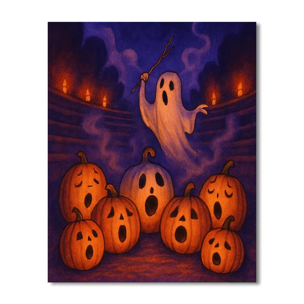 Nightfall Pumpkin Choir paint by color