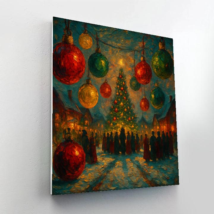 Ornament Tree Lantern Walk Number painting