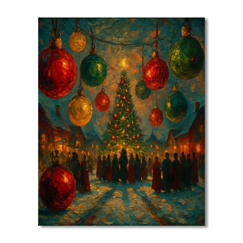 Ornament Tree Lantern Walk Number painting