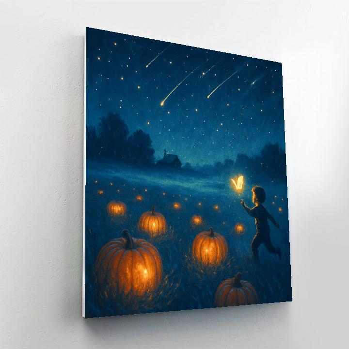 Starfall Pumpkin Meadow paint by number