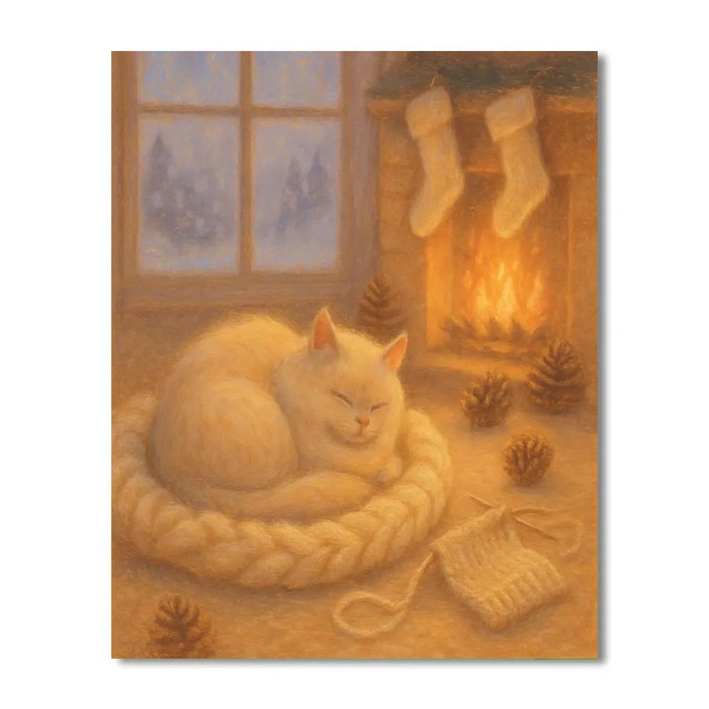 Hearthside Cat Nap Number painting