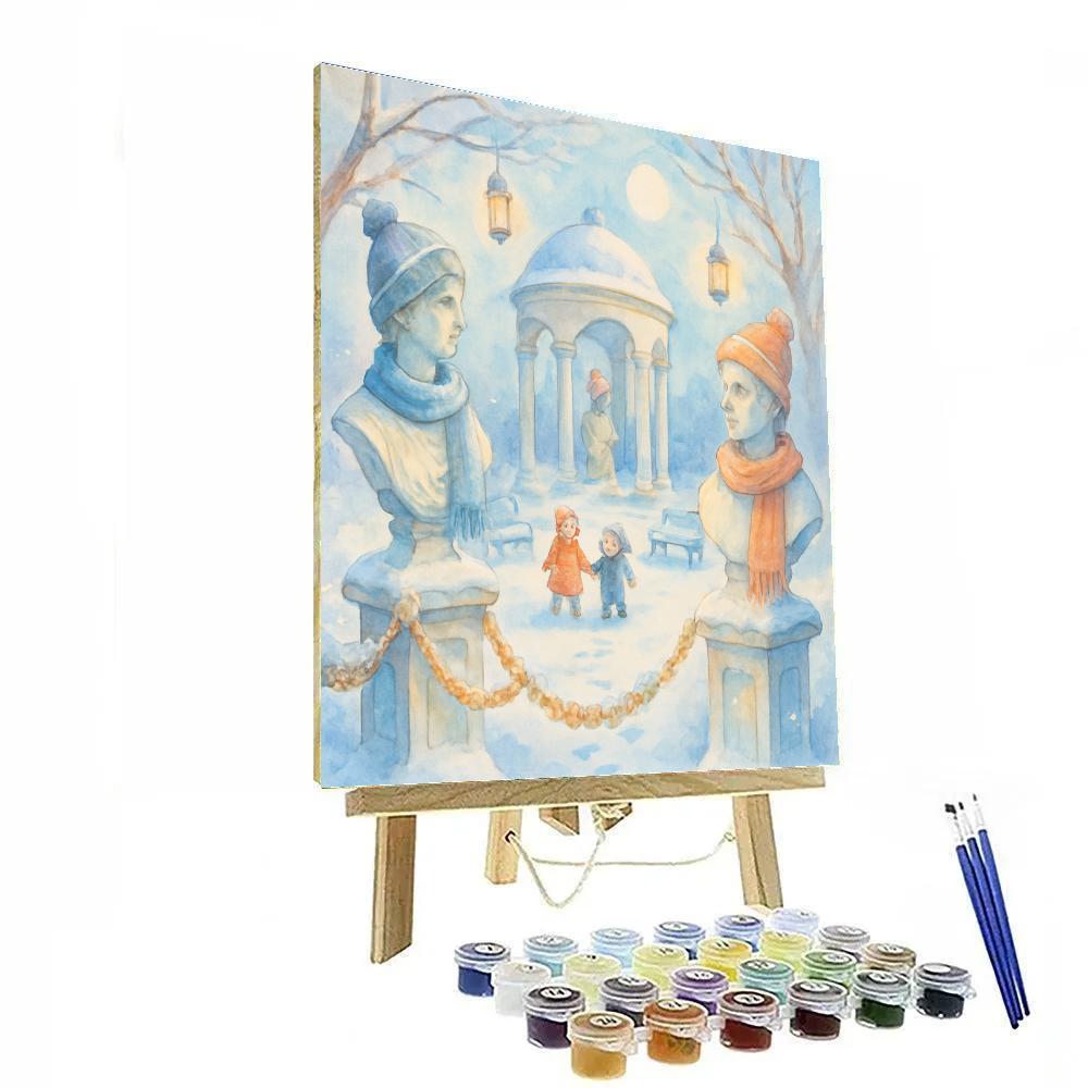 Folly Of Frosted Statues Numbered painting kits