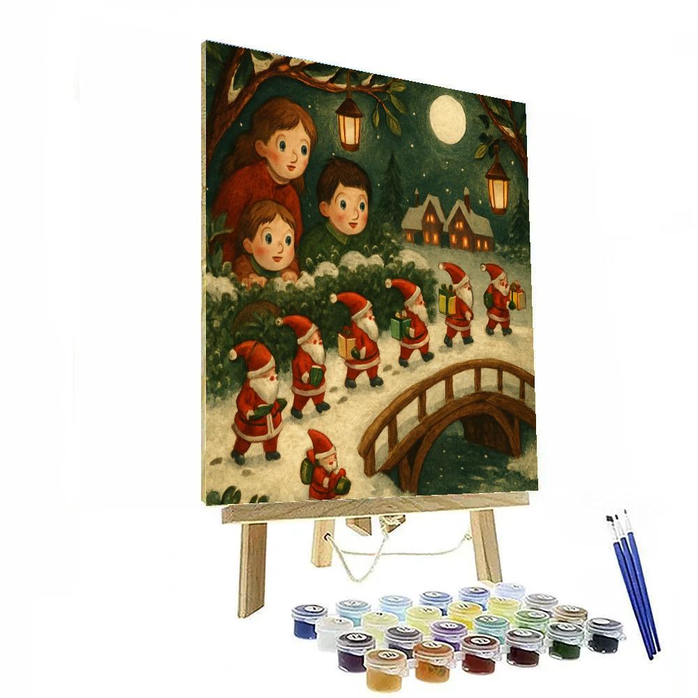 Santas Little Crossing Painting by numbers kit