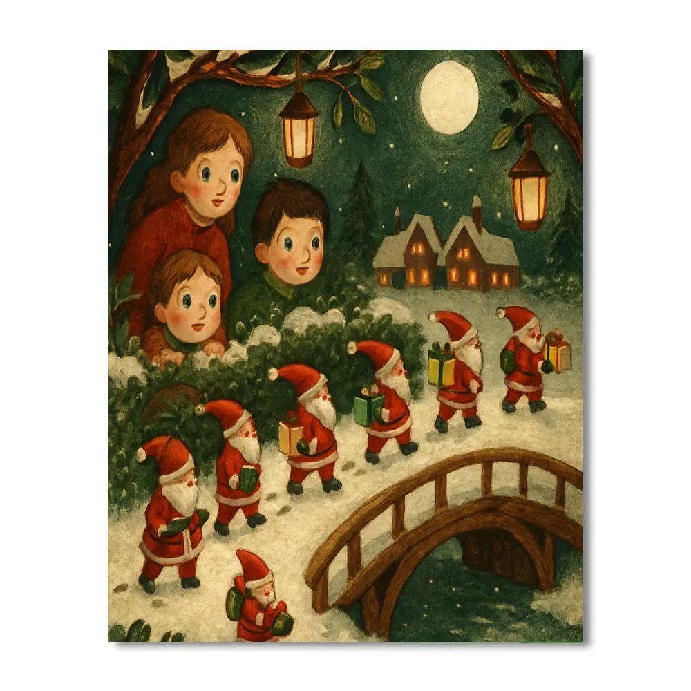 Santas Little Crossing Painting by numbers kit