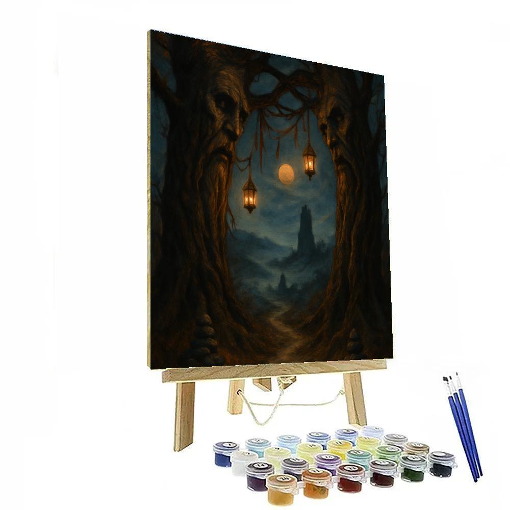 Gnarled Sentinel Path Number painting