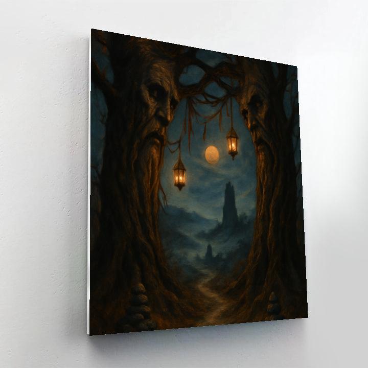 Gnarled Sentinel Path Number painting