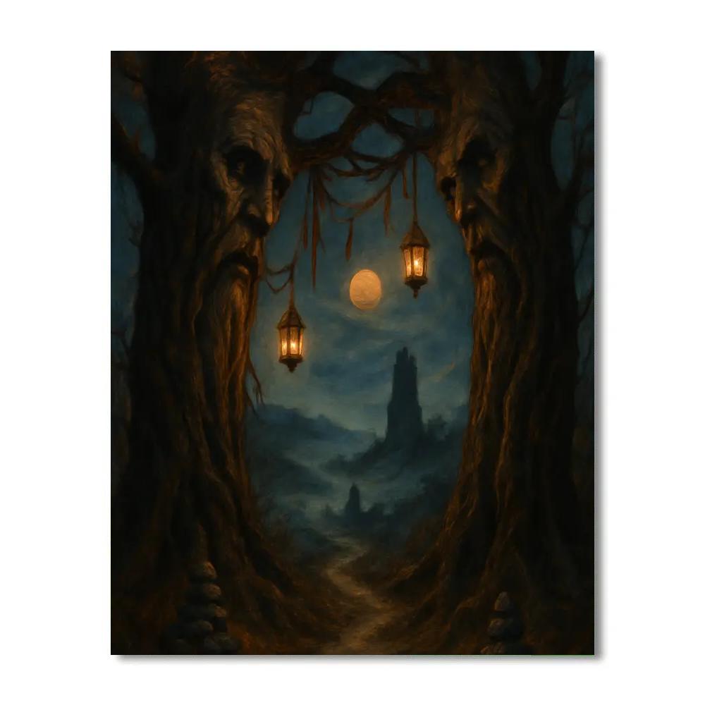 Gnarled Sentinel Path Number painting