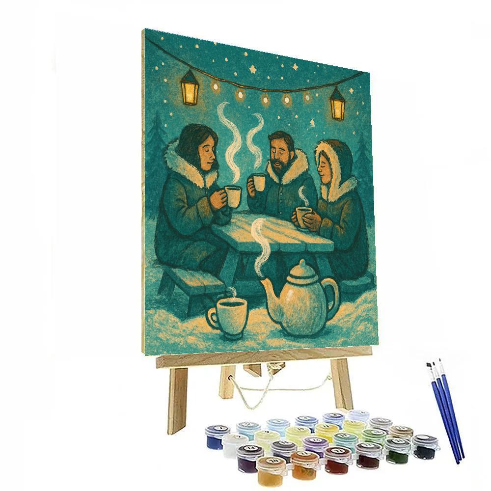 Polar Night Tea Party paint by color
