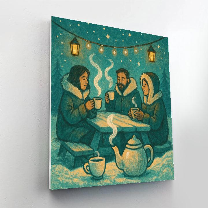 Polar Night Tea Party paint by color
