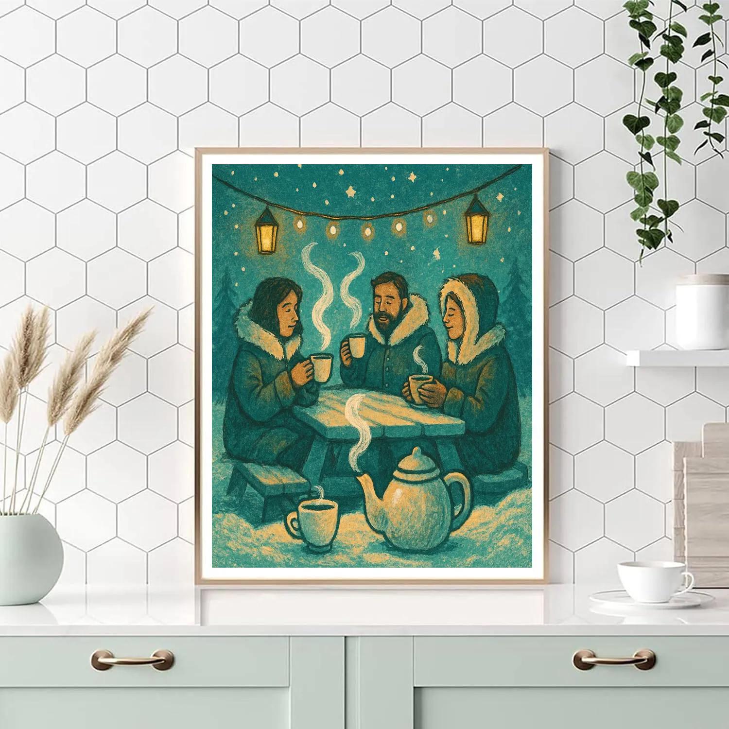 Polar Night Tea Party paint by color