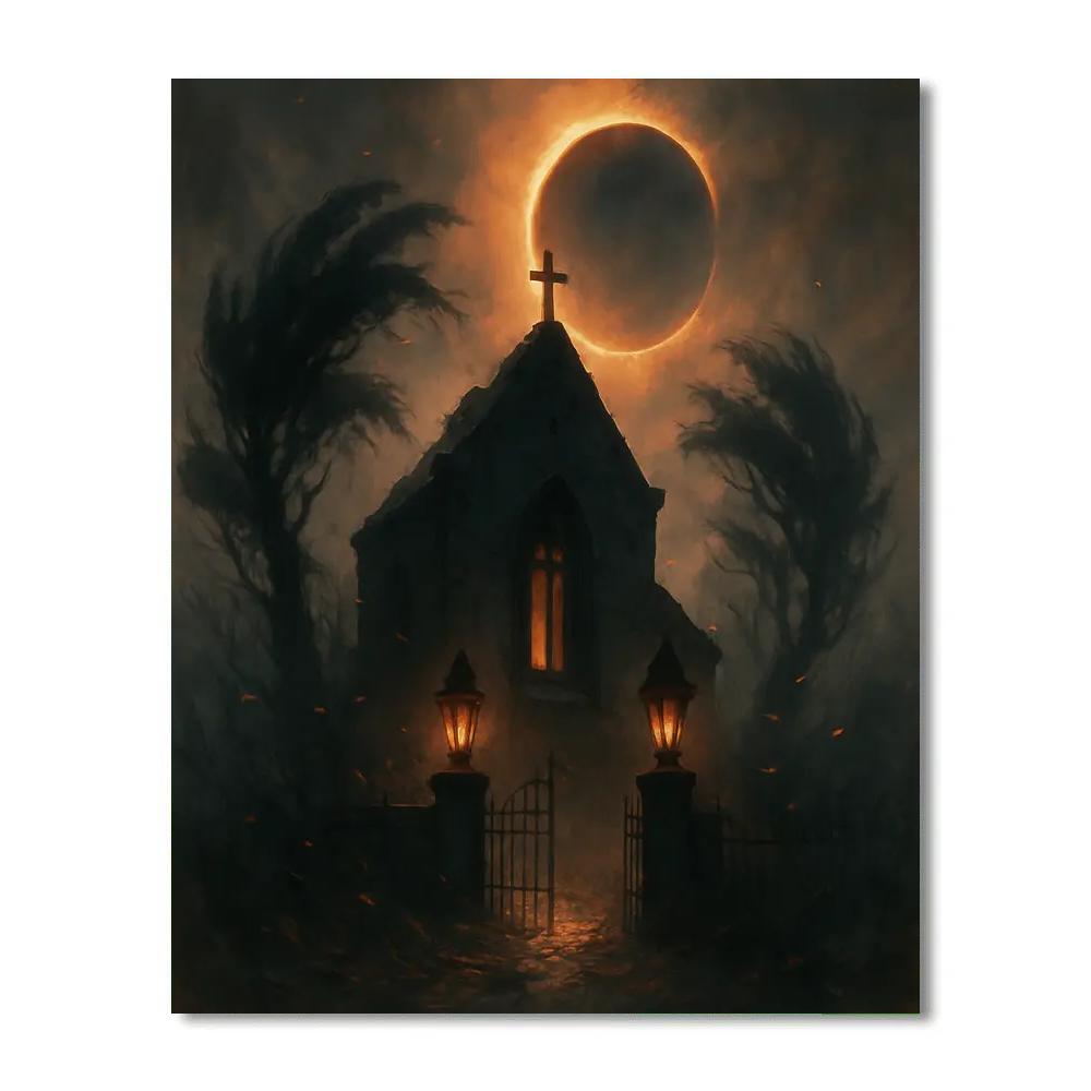 Eclipsed Chapel Grounds Paint by numbers kits