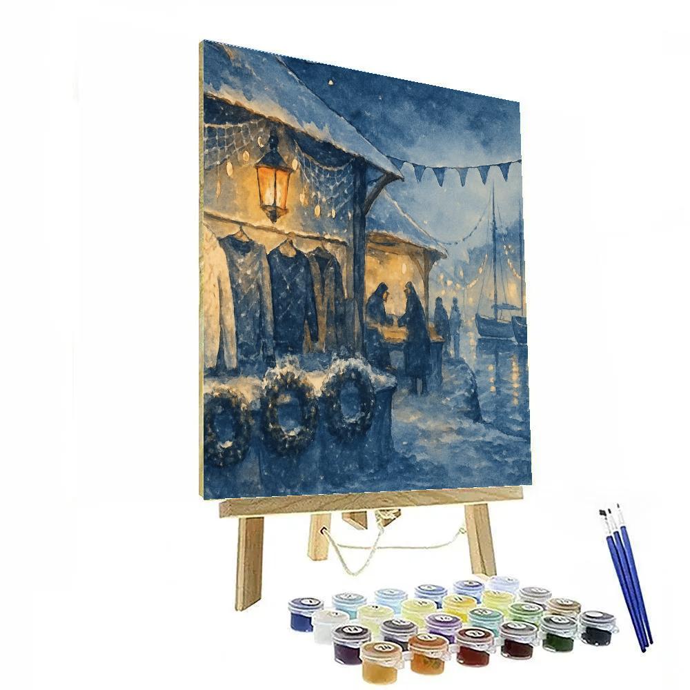 Snow Lantern Harbor Market paint by color