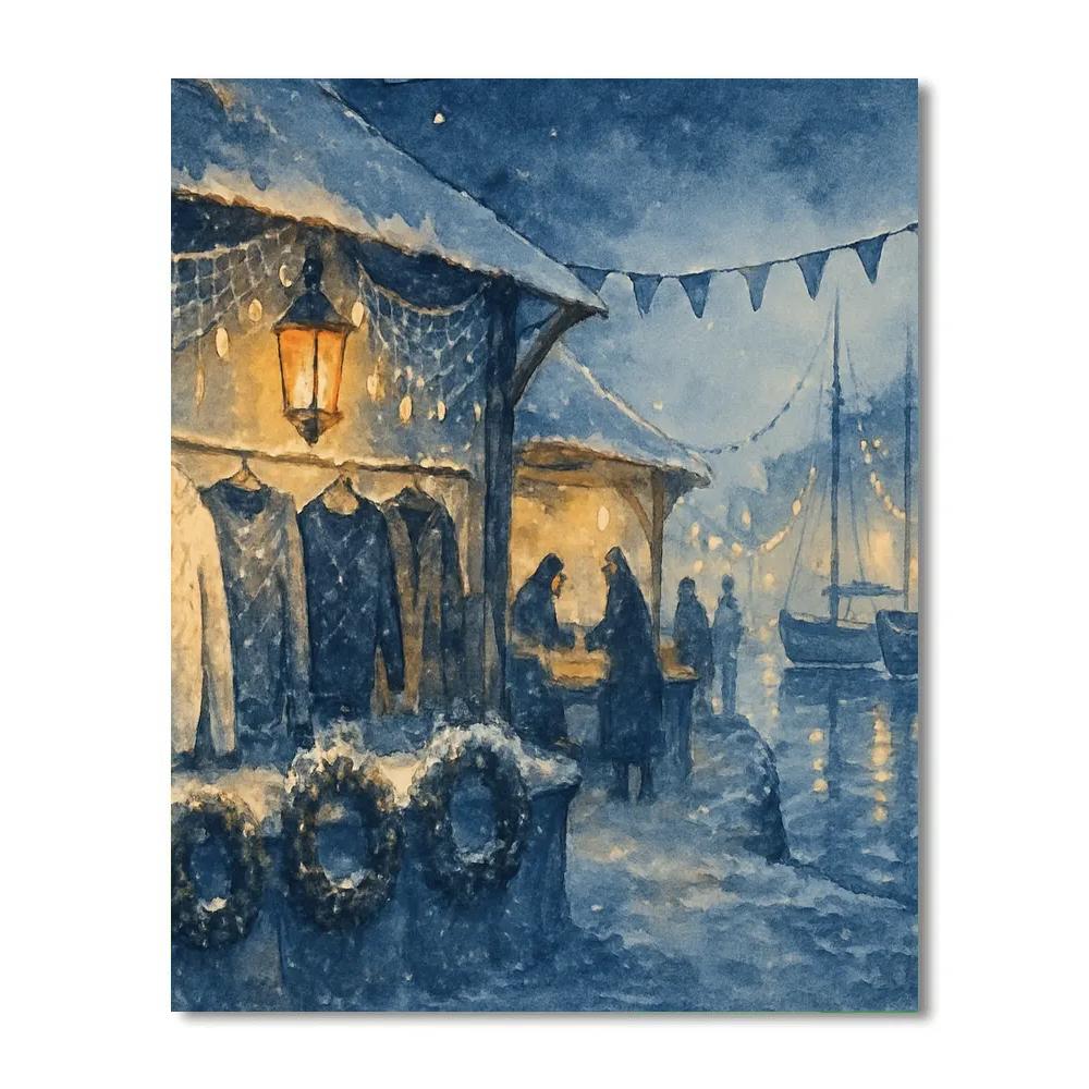 Snow Lantern Harbor Market paint by color
