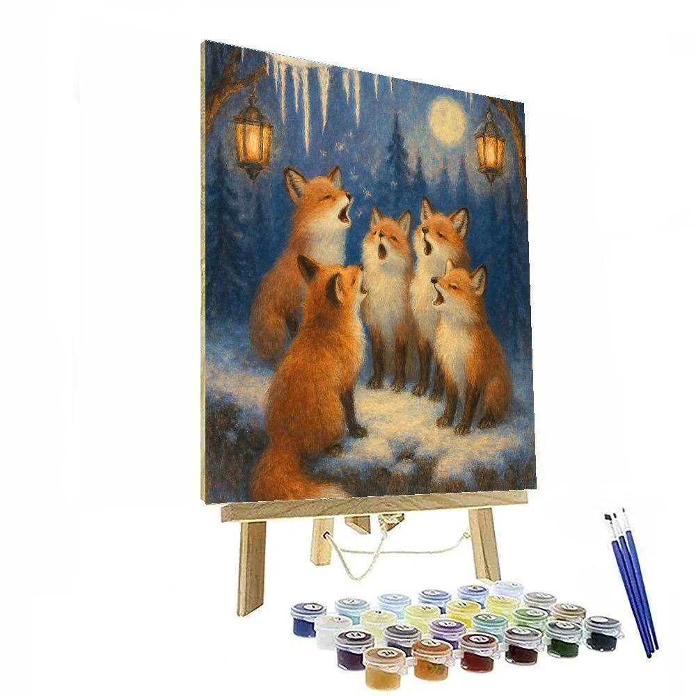 Forest Choir Of Foxes Painting by numbers kit
