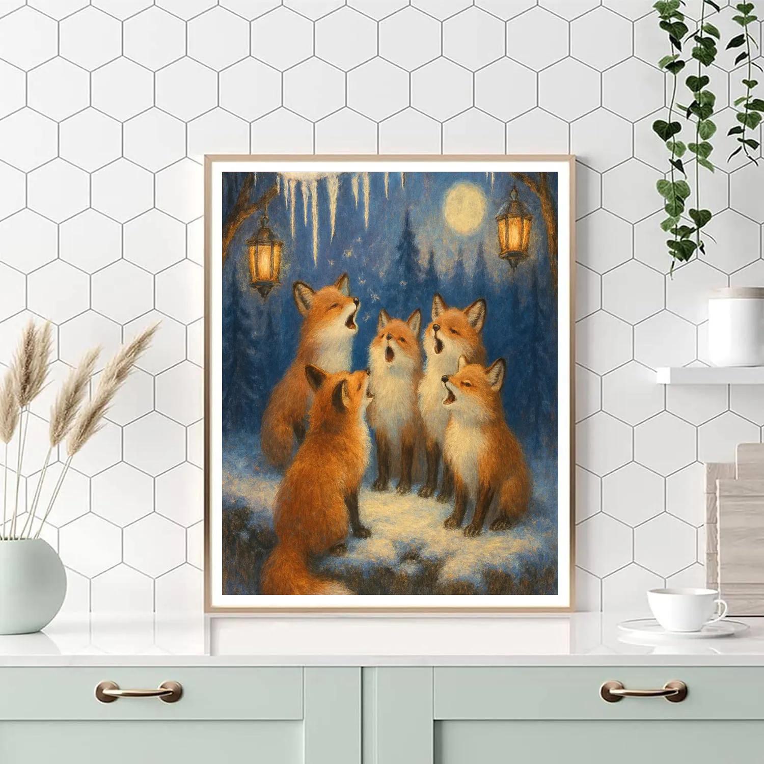 Forest Choir Of Foxes Painting by numbers kit