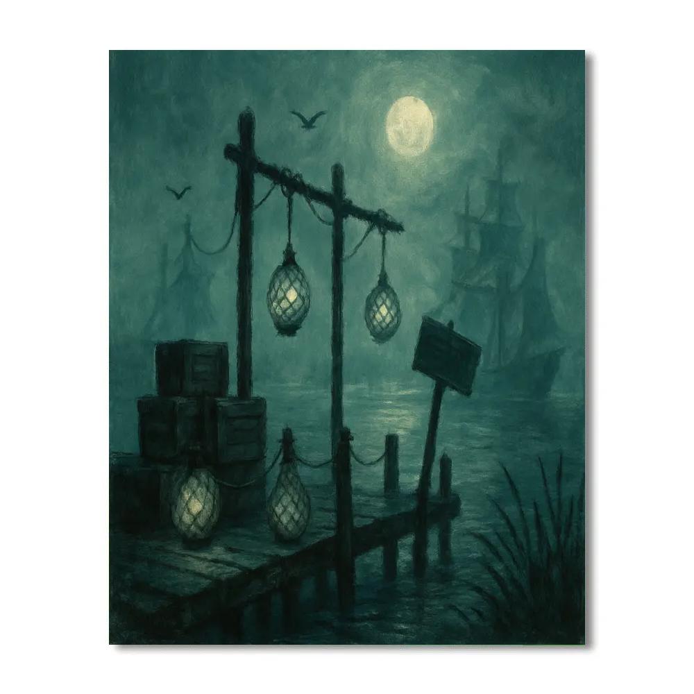 Brine Lantern Wharf paint by number