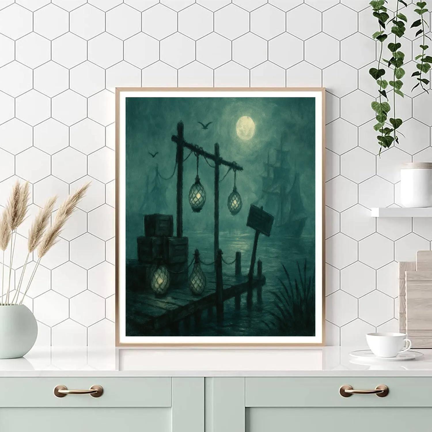 Brine Lantern Wharf paint by number