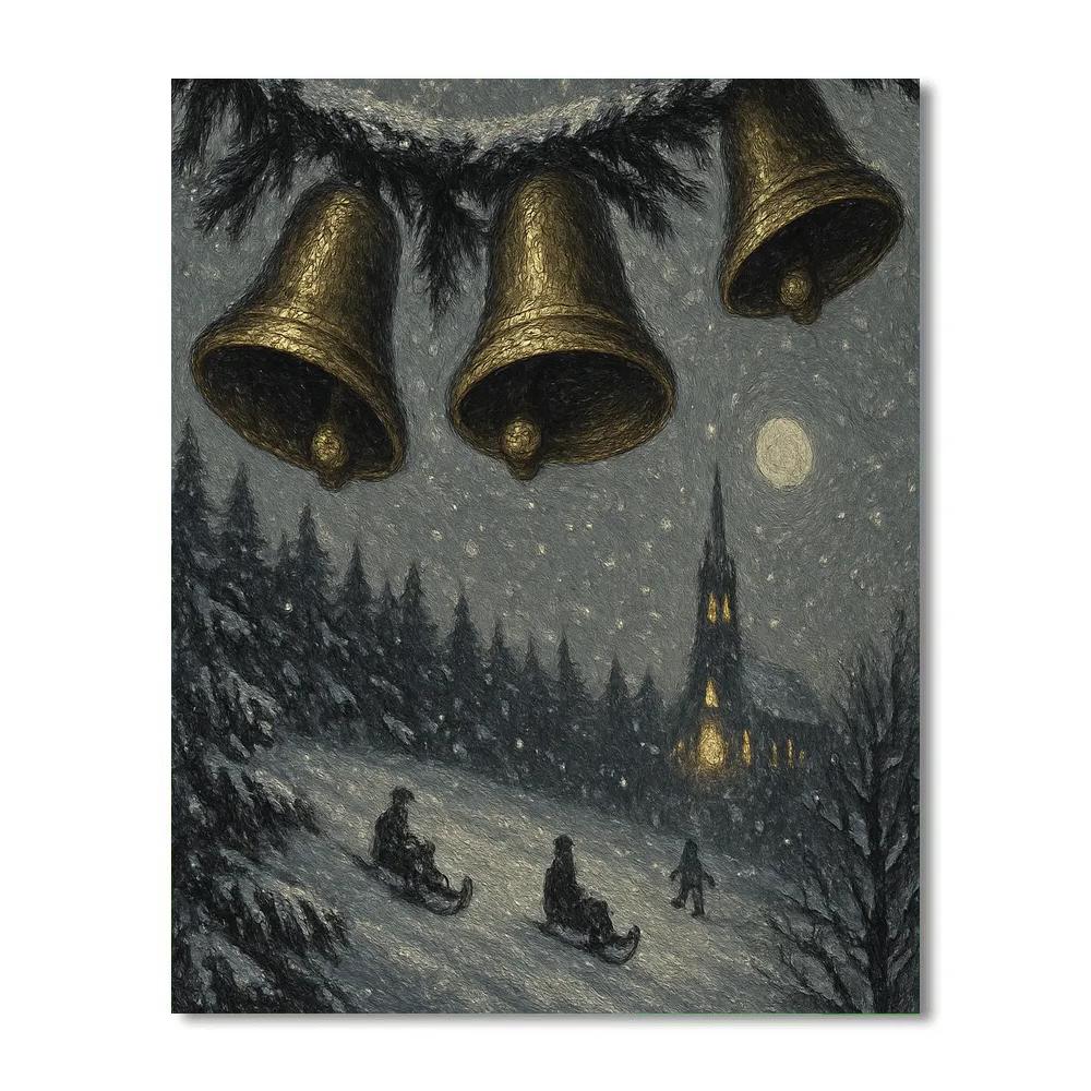 Bells Over Evergreen Ridge DIY paint by numbers