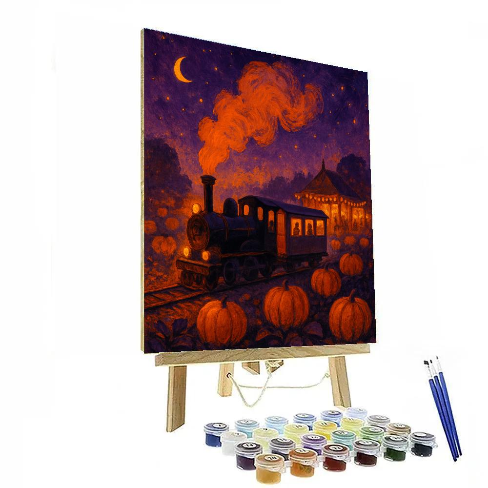 Twilight Orchard Train Numbered painting kits