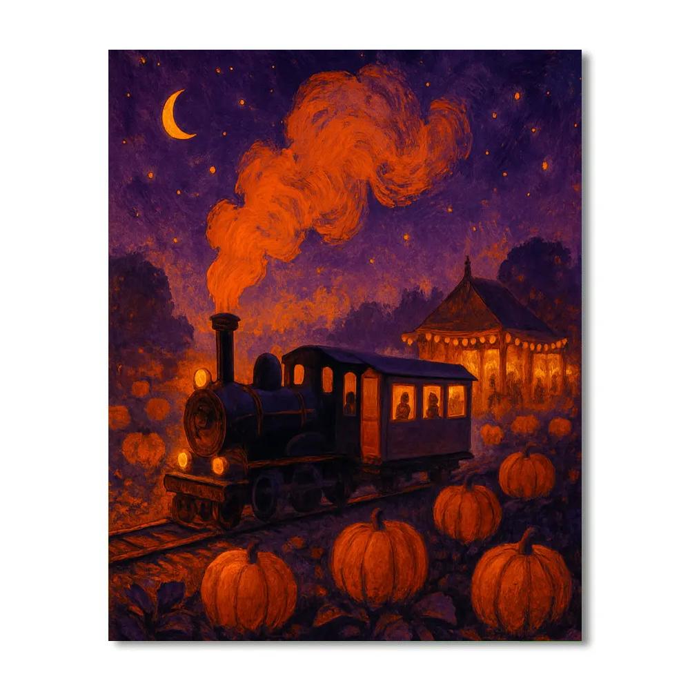 Twilight Orchard Train Numbered painting kits
