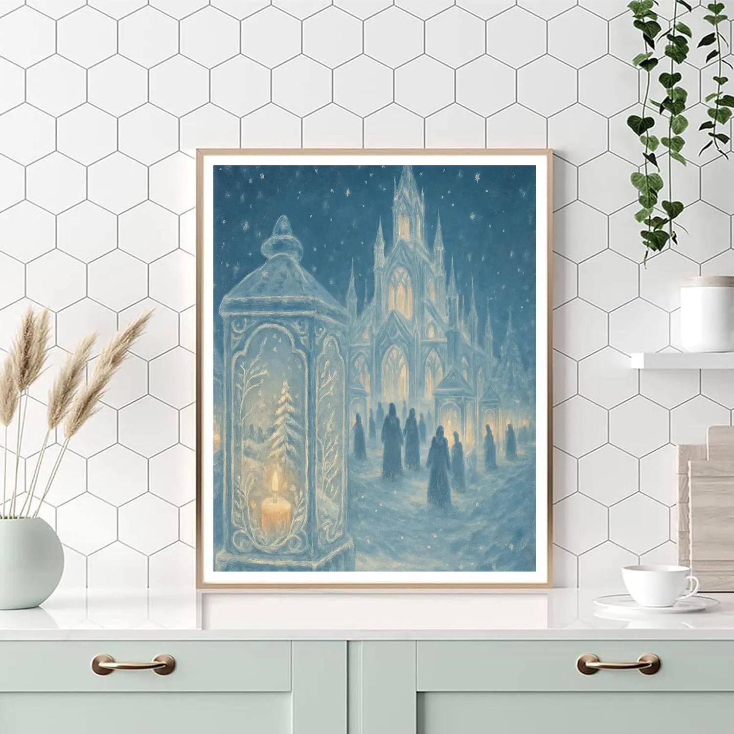 Ornate Ice Lantern Cathedral Paint by numbers kits