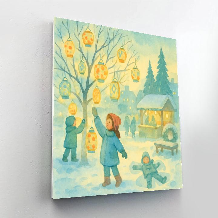 Frosted Lantern Schoolyard paint by numbers