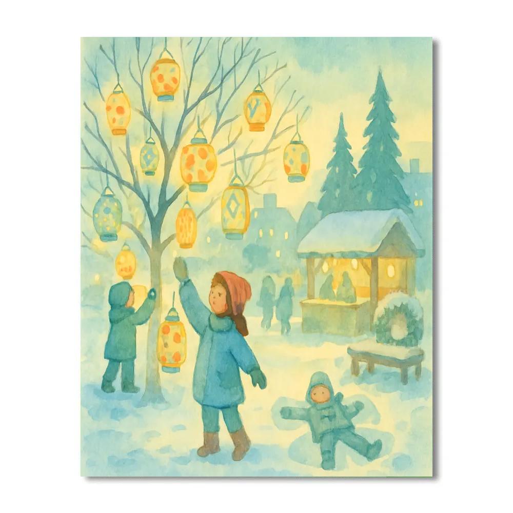 Frosted Lantern Schoolyard paint by numbers