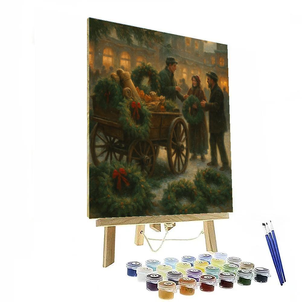 Wagon Of Wreaths paint by numbers