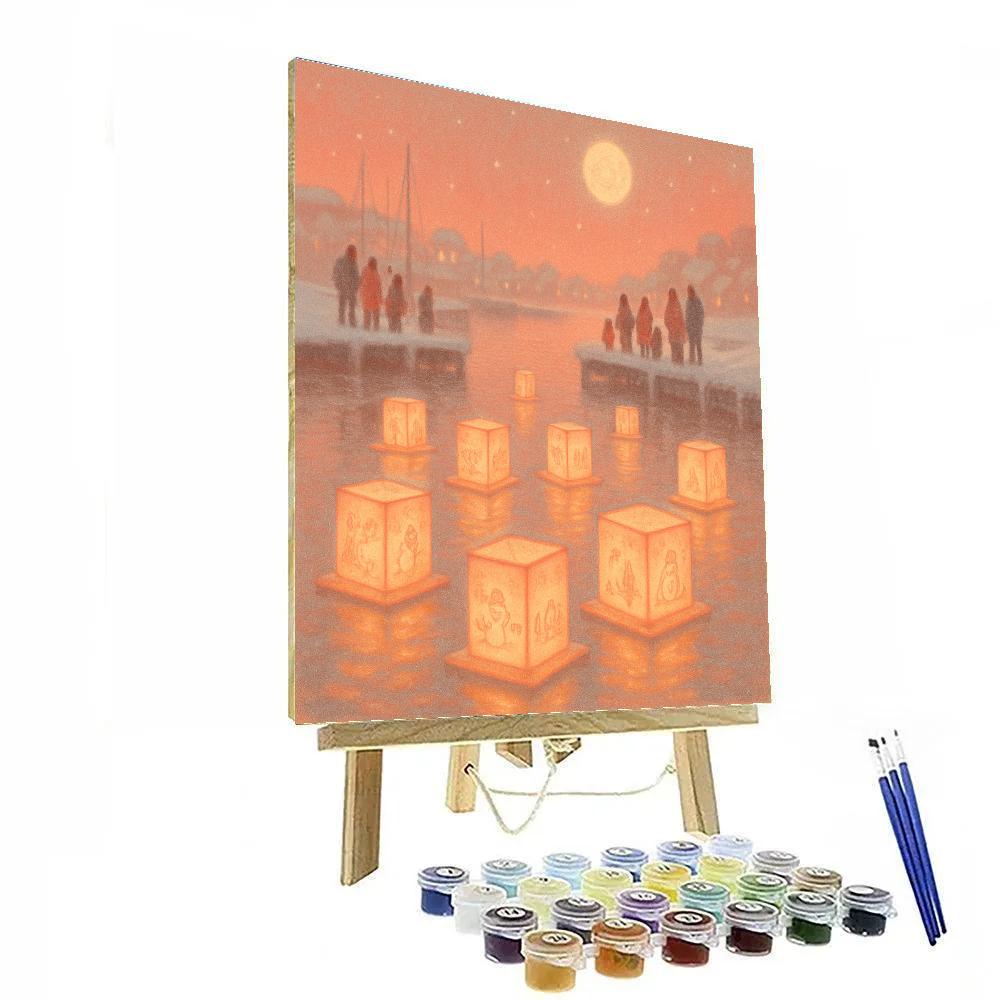 Harbor Of Paper Lanterns paint by numbers
