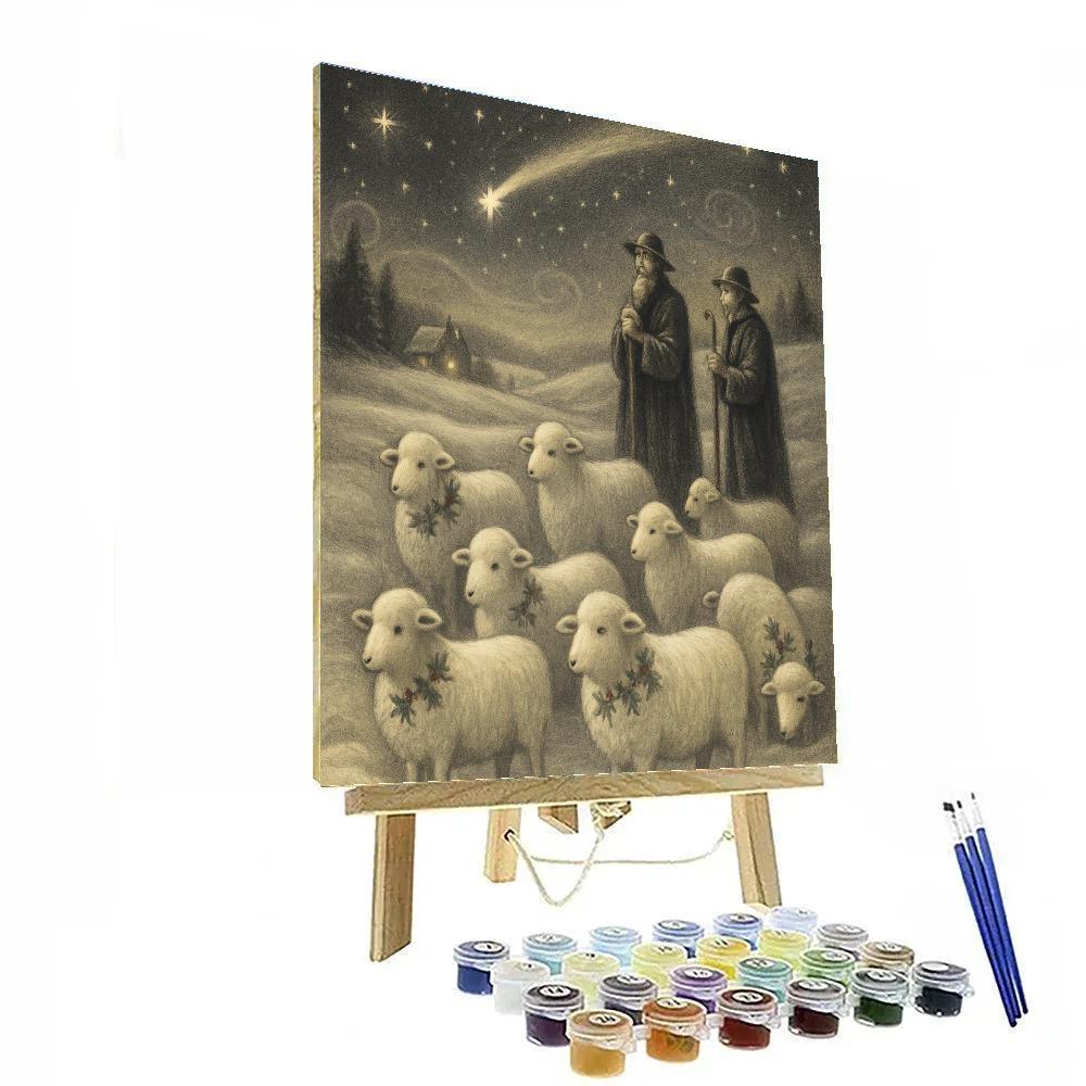 Shepherds Of The Snowfield paint by number