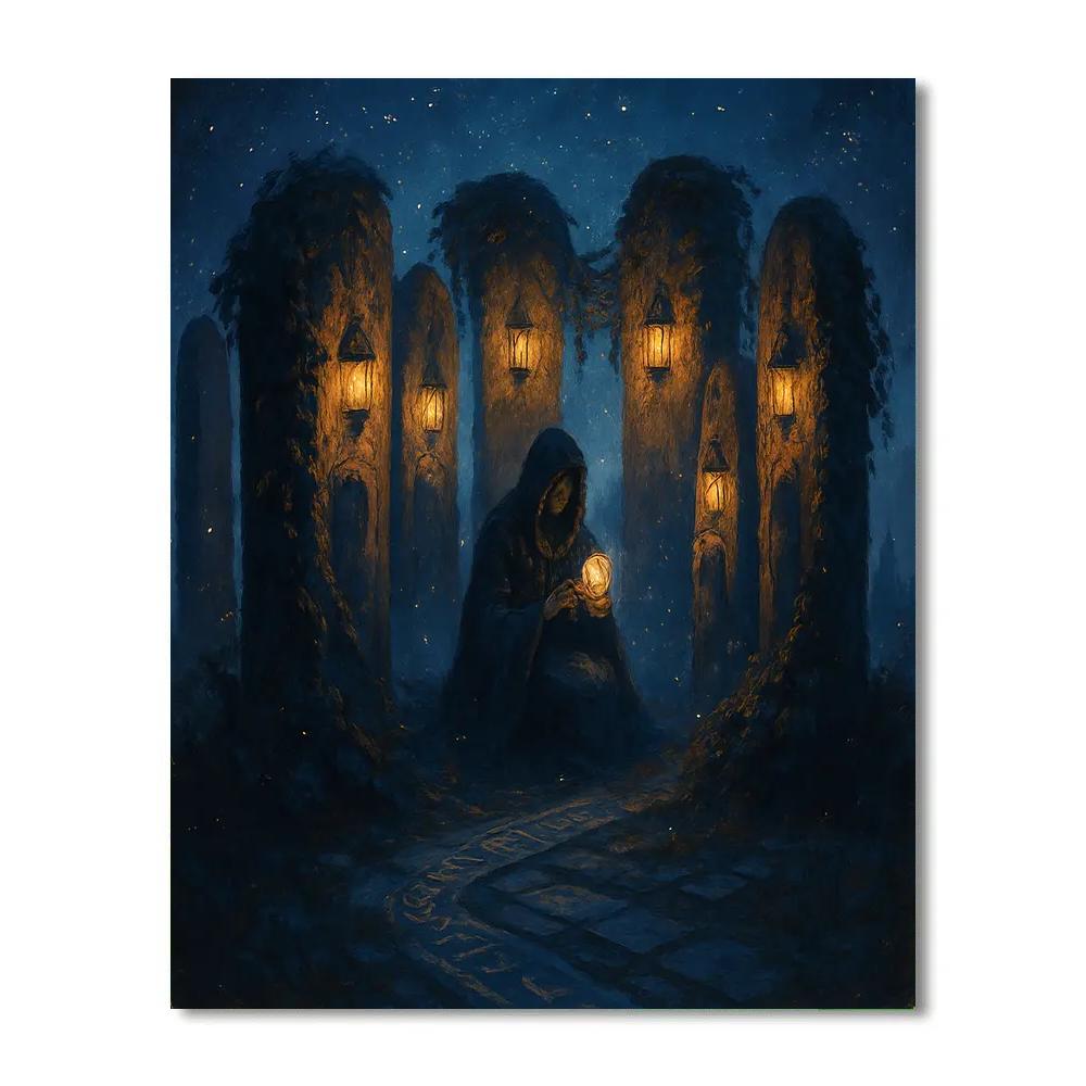 Oracle Grove Lanterns Number painting