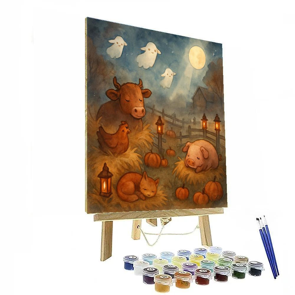 Midnight Hollow Barnyard Numbered painting kits
