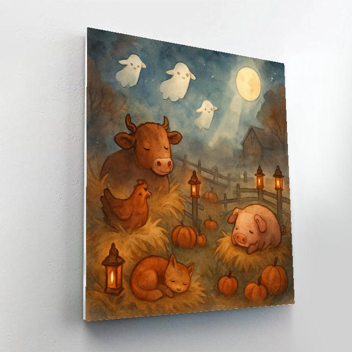 Midnight Hollow Barnyard Numbered painting kits