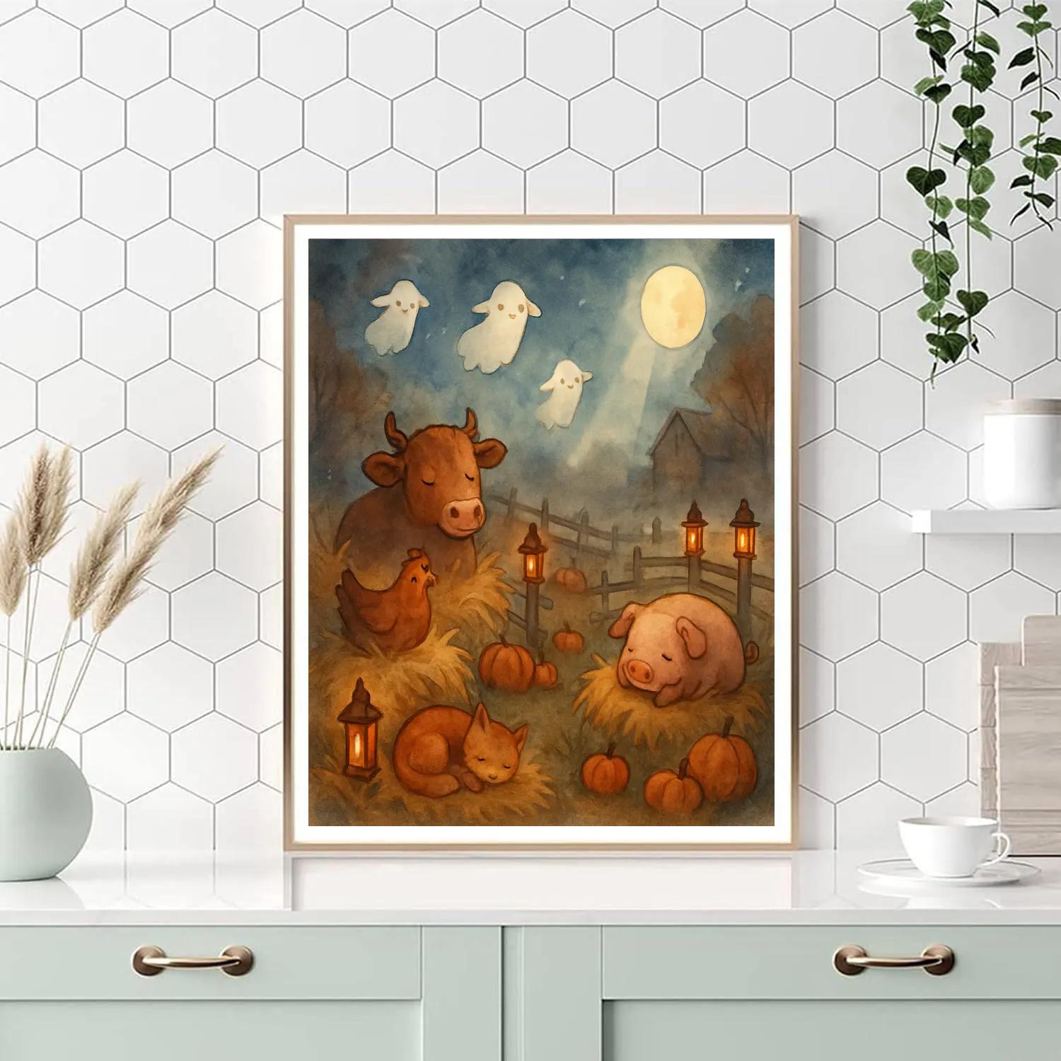 Midnight Hollow Barnyard Numbered painting kits