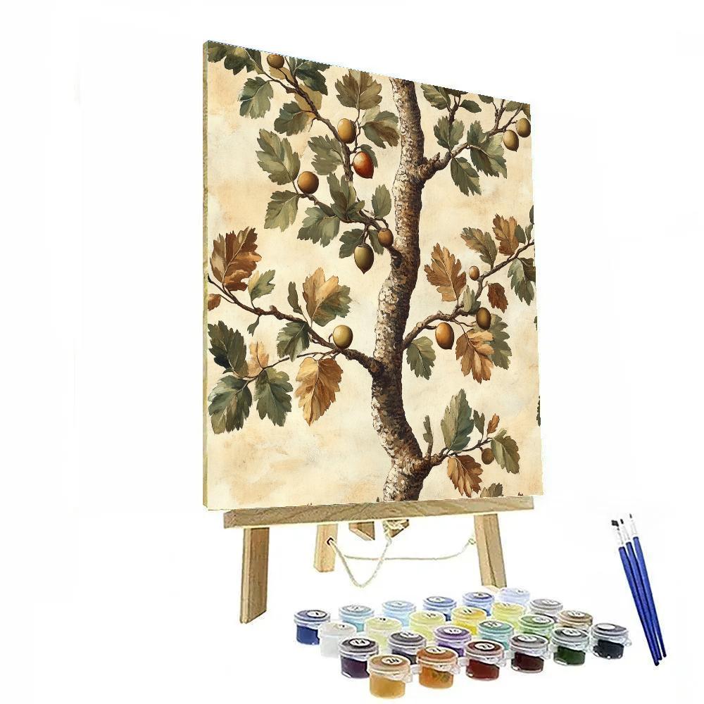 Leonardo Da Vinci Inspired Botanical Spiral Of Oaks Paint by numbers kits
