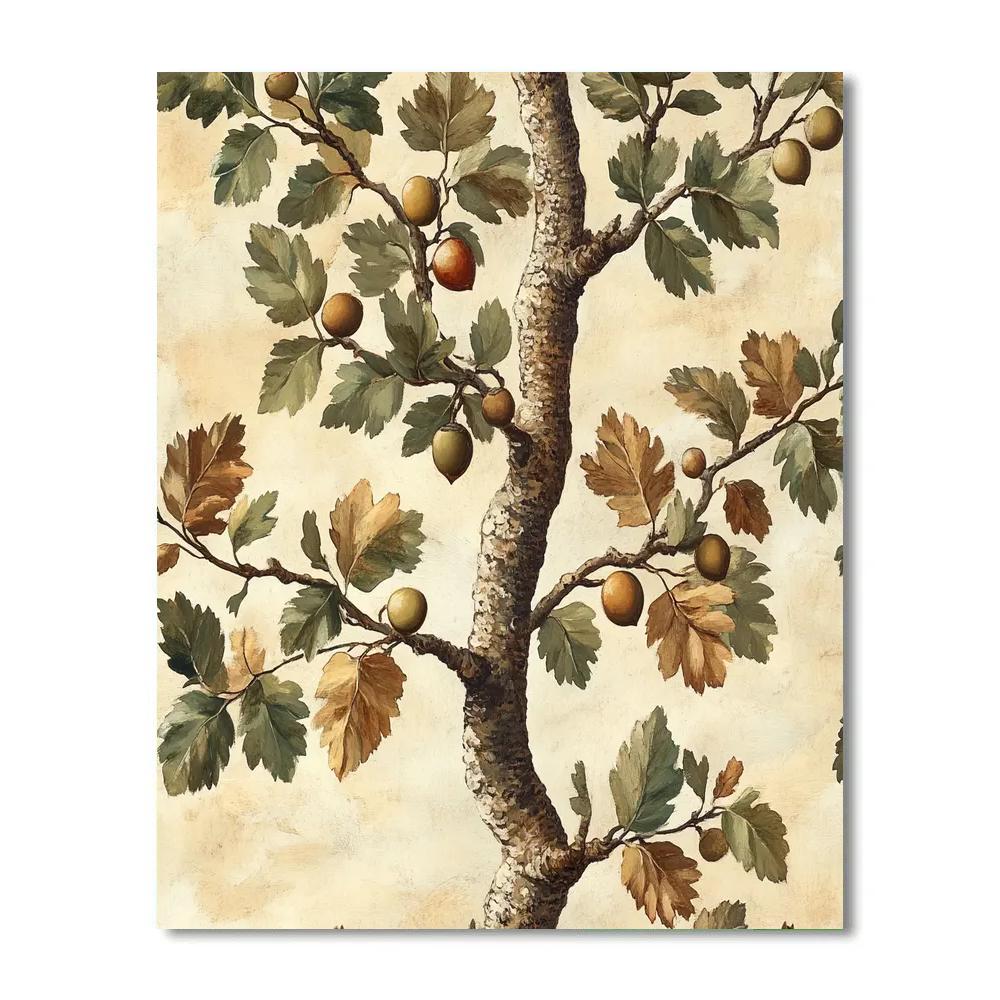 Leonardo Da Vinci Inspired Botanical Spiral Of Oaks Paint by numbers kits