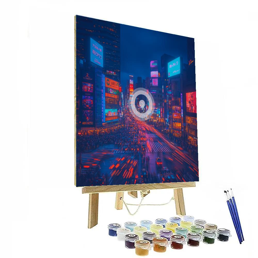 Shibuya Overlook From Magnet Street Tokyo Japan Paint by numbers kits