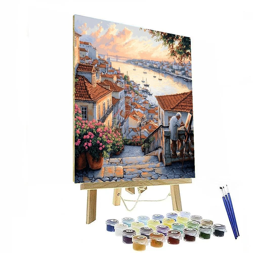 Miradouro Alfama Promenade Lisbon Portugal paint by numbers