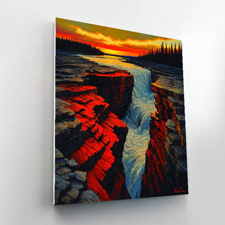 A.Y. Jackson Inspired Shield Rock Symphony Paint by numbers art