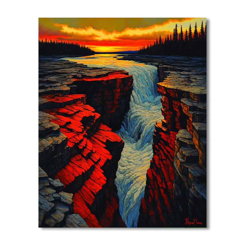 A.Y. Jackson Inspired Shield Rock Symphony Paint by numbers art