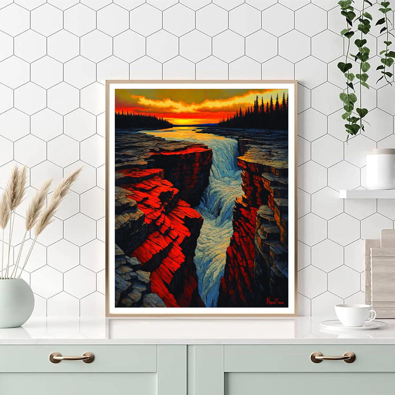 A.Y. Jackson Inspired Shield Rock Symphony Paint by numbers art