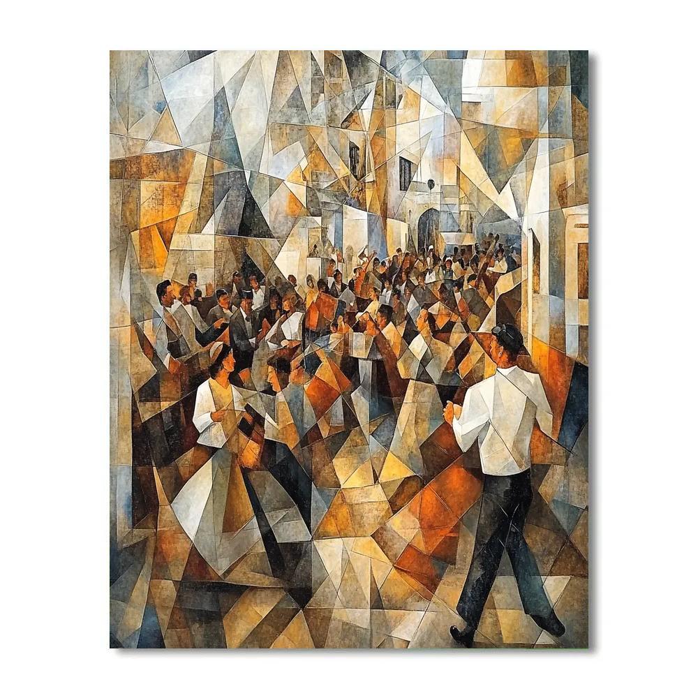 Picasso Inspired Abstract Musical Festival painting number kit