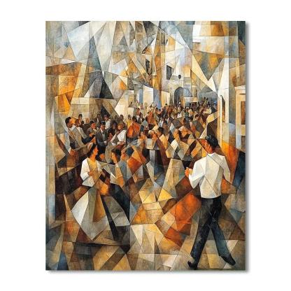 Picasso Inspired Abstract Musical Festival painting number kit