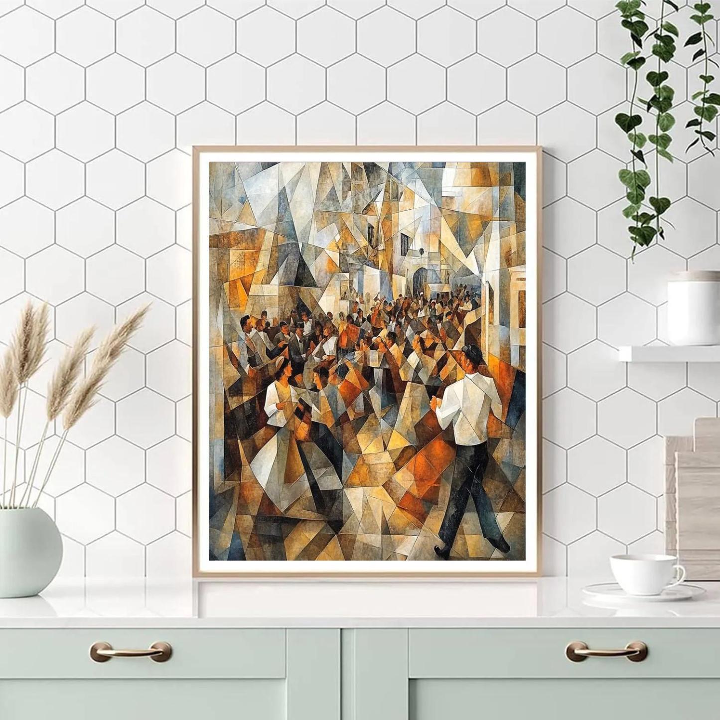 Picasso Inspired Abstract Musical Festival painting number kit